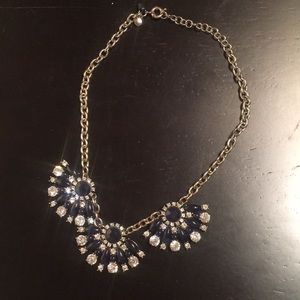 Navy/Silver J Crew Statement Necklace